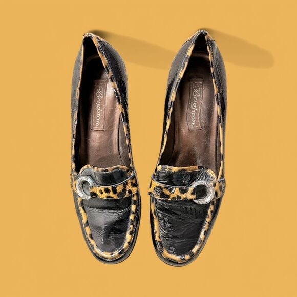 Brighton Actor Designer Black & Brown Leopard Loafers - Picture 3 of 7
